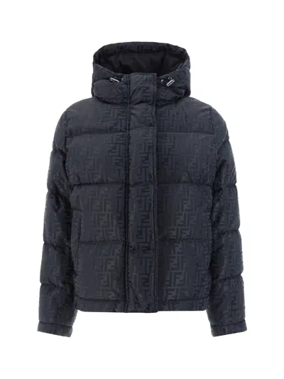 Fendi Down Jacket In Black