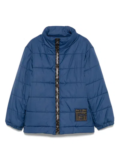 Fendi Down Jacket In Blue