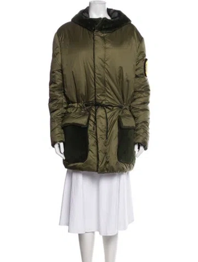 Pre-owned Fendi Down Jacket In Green