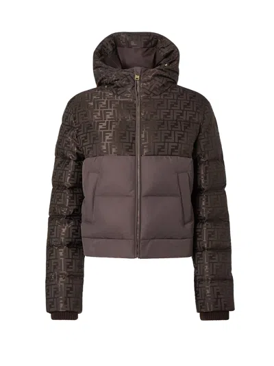 FENDI DOWN JACKET WITH FF JACQUARD INSERT