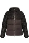 Fendi Down Jacket With Hood In Brown