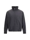 Fendi Men Padded Ff Nylon Bomber Jacket In Black