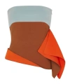 Fendi Draped Asymmetric Mini Skirt In Multicolor