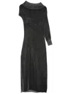 Fendi Drapiertes Lurex-abendkleid In Schwarz