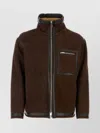 Fendi Brown Embossed Logo Jacket In Brown
