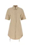 Fendi Ff Logo Denim Dress In Neutral