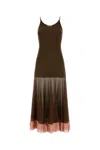 Fendi Chocolate Viscose Blend Dress In Brown