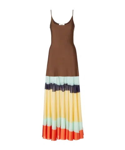 Fendi Multicolor Viscose Casual Dress In White