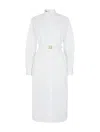 Fendi Abito In Popeline Bianco In H Barley