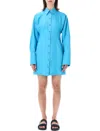 Fendi Chemisier Dress With Long Sleeves In Blue