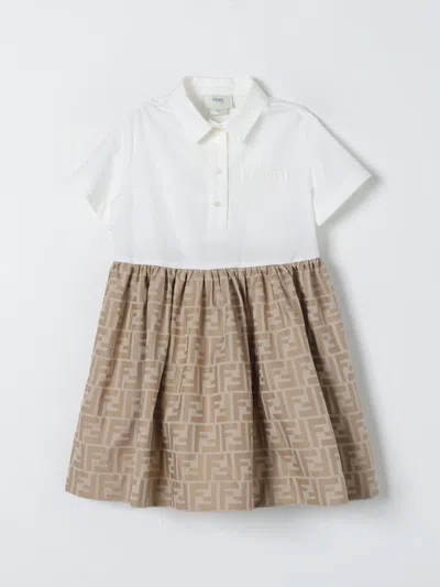 Fendi Kleid  Kids Kinder Farbe Bunt In Brown
