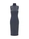 Fendi Grey Viscose Blend Dress In Grigio