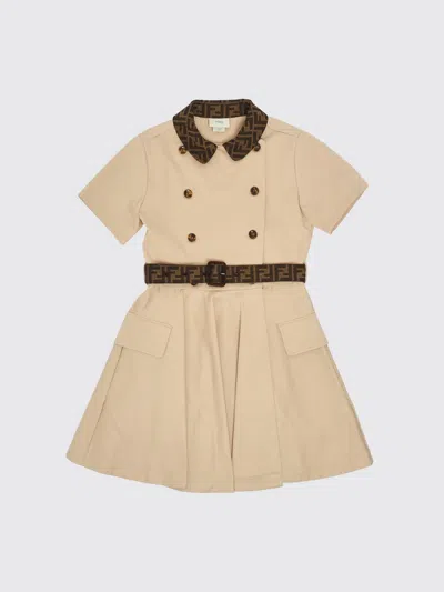Fendi Dress Kids  In Brown