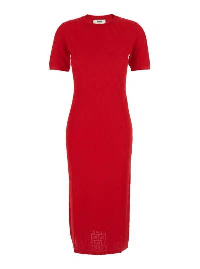 Fendi Dress Lace Ff Knit