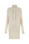 Fendi Light Pink Stretch Silk Blend Mini Dress In Pink