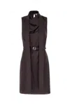 Fendi Crepe Satin Mini Dress In Purple
