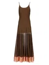 Fendi Chocolate Viscose Blend Dress In Brown