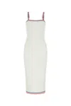 Fendi Woman Ivory Viscose Blend Dress In White