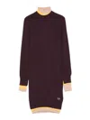 Fendi Mini Wool Dress In White