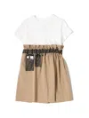 Fendi Dress With Elastic Waist In Bianco