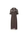 Fendi Women Printed Silk Shirt Dress