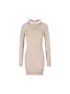 Fendi Mini Abito In Misto Lana Cappuccino Donna In Clay