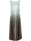 Fendi Silk Midi Dress With Gradient Design