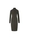 Fendi Cashmere High-neck Midi Dress In Multicolor