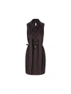 Fendi Crepe Satin Mini Dress In Purple