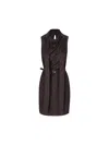 Fendi Crepe Satin Mini Dress In Purple