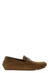 Fendi Men Driver Crosta Suede Loafers
