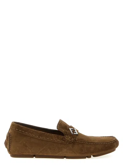 Fendi Driver Ff Loafers Brown