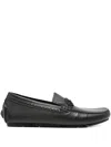 Fendi Ff Metal Driving Loafers Shoes In Black