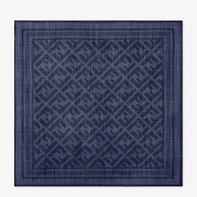 Fendi E26 Scarf In Navy