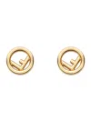 Fendi Golden Logo Stud Earrings