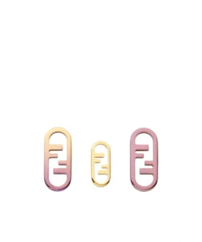 Fendi Earrings Set In Pink