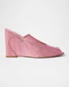 Fendi Show Genuine Eel Wedge Mule In Pink