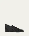 Fendi Black Hagfish Leather Sandals In Black