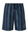 Fendi Pequin Nylon Swim Boxer In Black