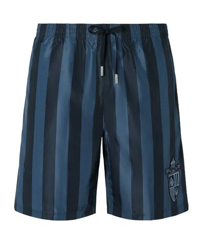 FENDI FENDI STRIPED DRAWSTRING SWIM SHORTS