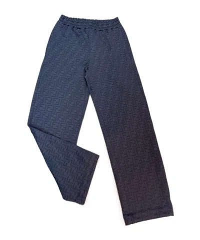 Fendi Elastic Waist Casual Pants In Black
