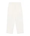 Fendi Elastic Waist Casual Pants In White