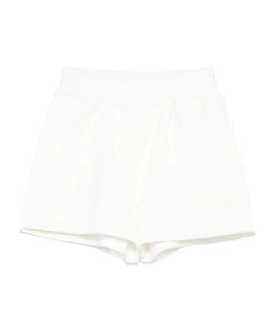 Fendi Elastic Waist Shorts In White