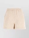 Fendi Elastic Waistband Cotton Blend Shorts
