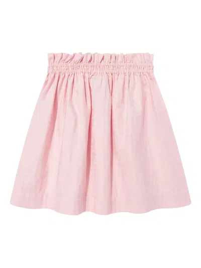 Fendi Kids' Elastic-waistband Ff-jacquard Midi Skirt In Pink