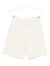 Fendi Relaxed-fit Cotton Blend Shorts In Neutral