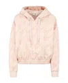 Fendi Elasticated Cotton Hoodie In Pink