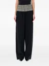 Fendi Elasticated-waistband Logo-print Trousers In Black