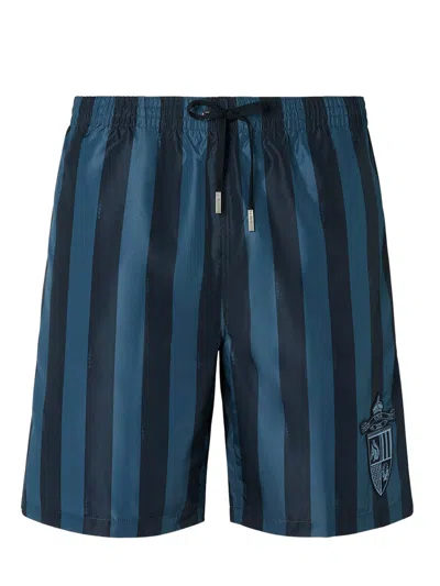 Fendi Elasticated Waistband With Drawstring And Flap Pocket In Blue