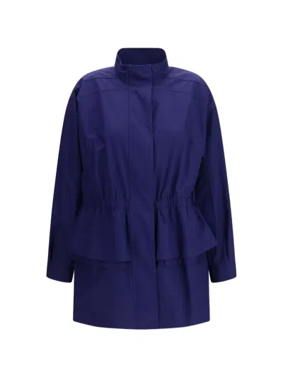 Fendi Elasticated-waist Coat In Blue